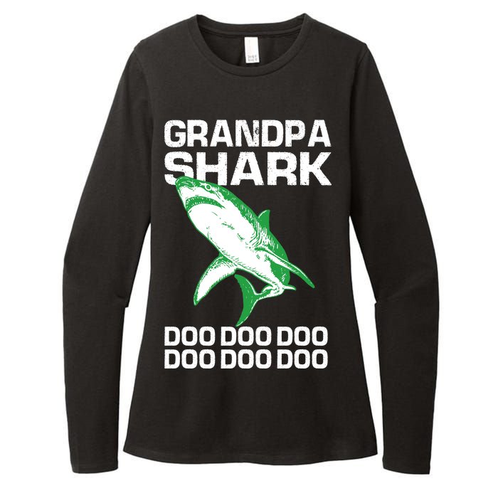 Grandpa Shark Doo Womens CVC Long Sleeve Shirt