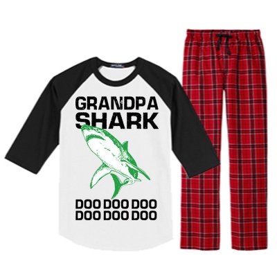 Grandpa Shark Doo Raglan Sleeve Pajama Set