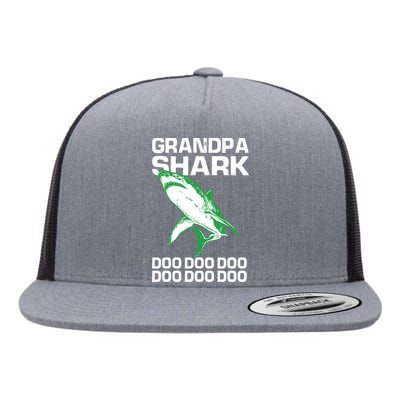 Grandpa Shark Doo Flat Bill Trucker Hat