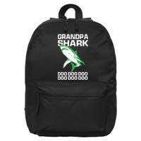 Grandpa Shark Doo 16 in Basic Backpack