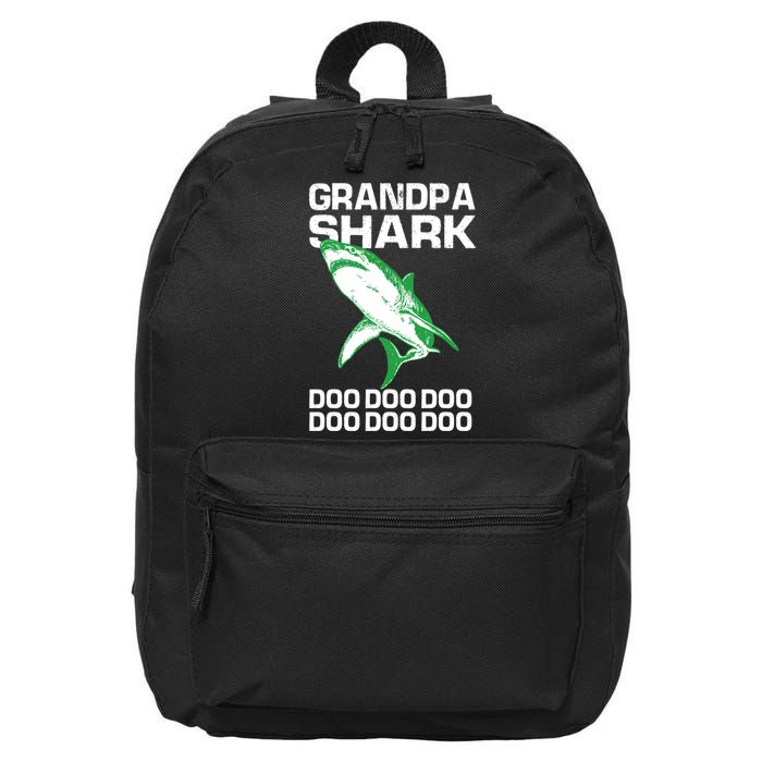 Grandpa Shark Doo 16 in Basic Backpack