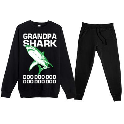 Grandpa Shark Doo Premium Crewneck Sweatsuit Set