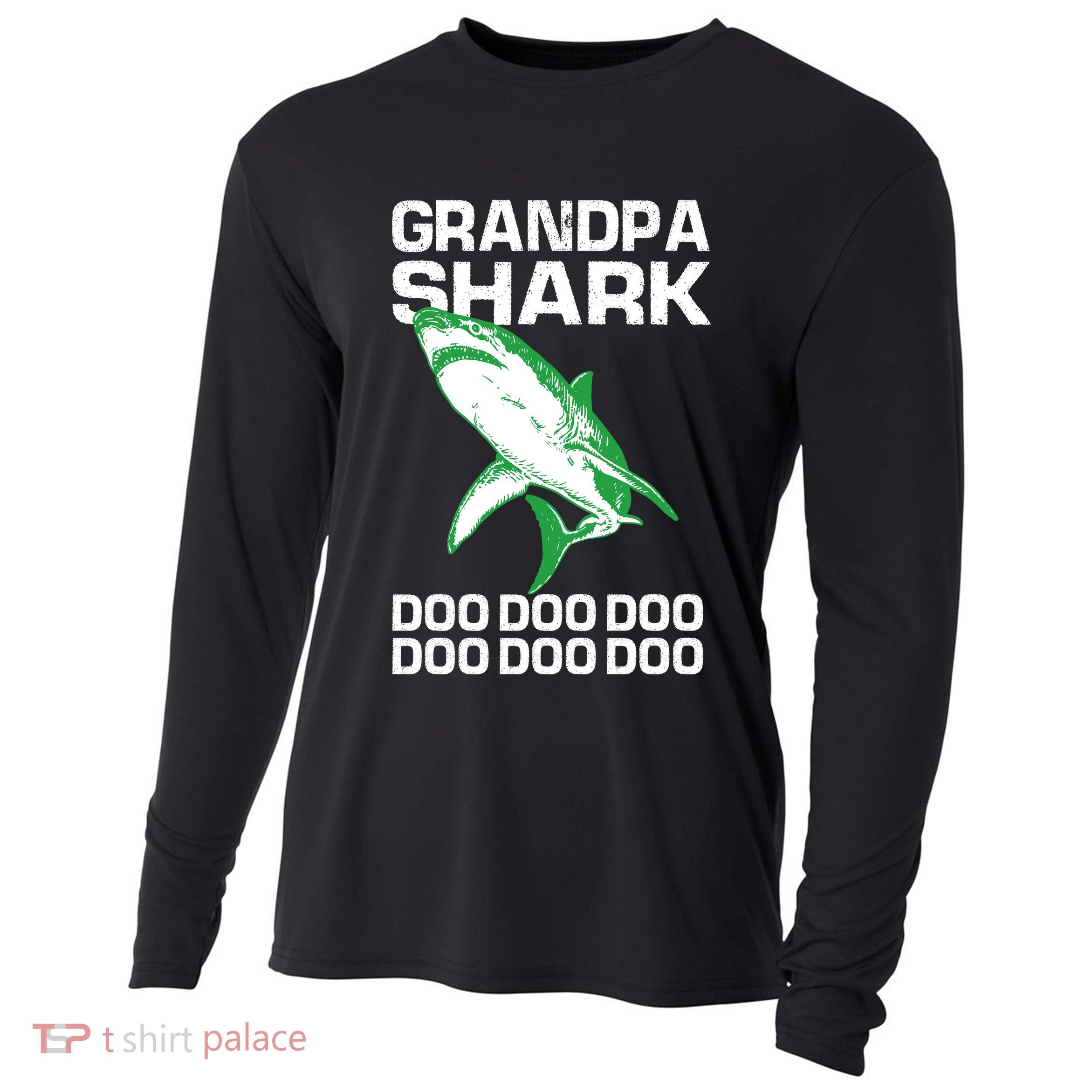 Grandpa Shark Doo Cooling Performance Long Sleeve Crew