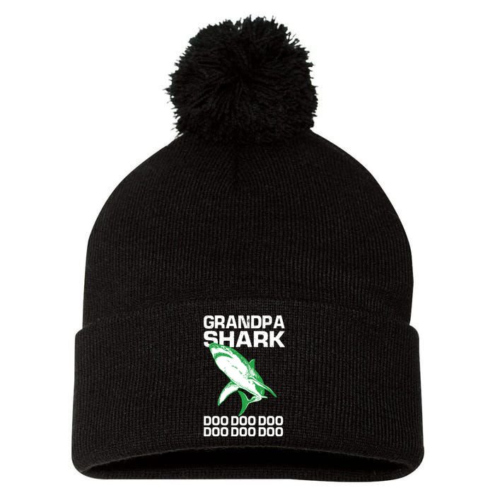 Grandpa Shark Doo Pom Pom 12in Knit Beanie