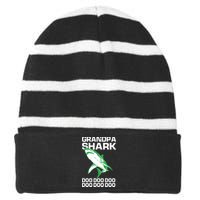 Grandpa Shark Doo Striped Beanie with Solid Band