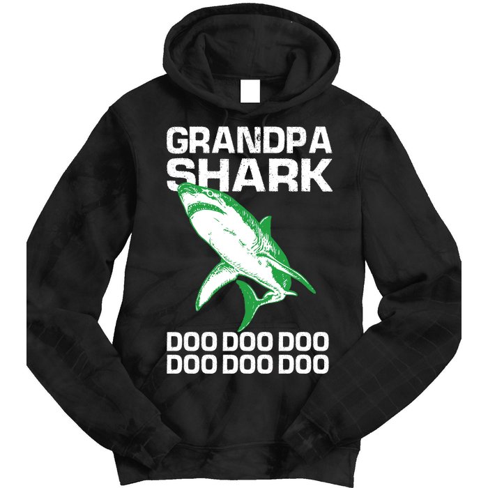 Grandpa Shark Doo Tie Dye Hoodie