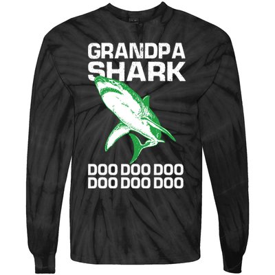 Grandpa Shark Doo Tie-Dye Long Sleeve Shirt