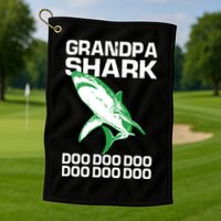 Grandpa Shark Doo Golf Towel