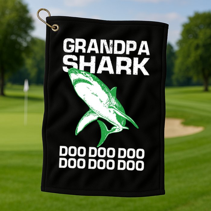 Grandpa Shark Doo Golf Towel