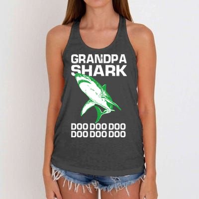 Grandpa Shark Doo Women's Knotted Racerback Tank