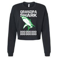 Grandpa Shark Doo Cropped Pullover Crew