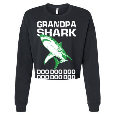 Grandpa Shark Doo Cropped Pullover Crew