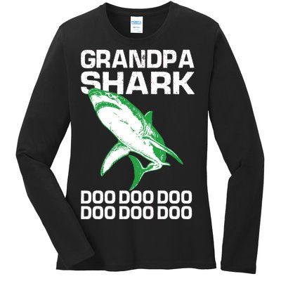 Grandpa Shark Doo Ladies Long Sleeve Shirt