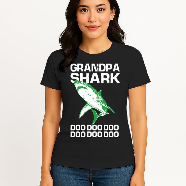 Grandpa Shark Doo Womens T-Shirt