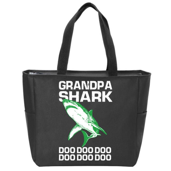 Grandpa Shark Doo Zip Tote Bag