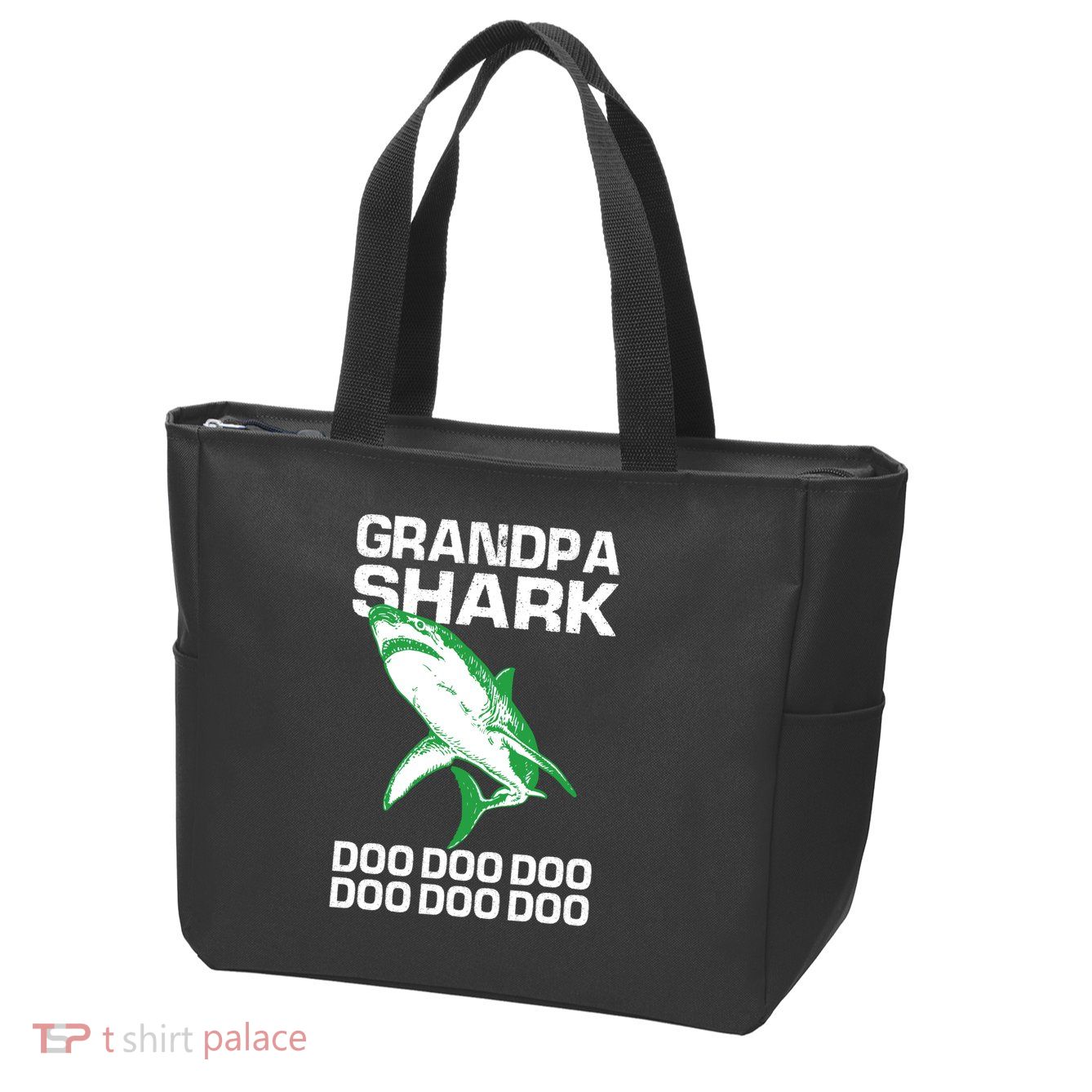 Grandpa Shark Doo Zip Tote Bag