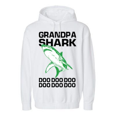 Grandpa Shark Doo Garment-Dyed Fleece Hoodie