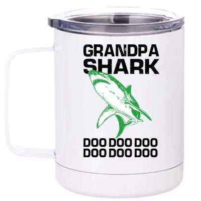 Grandpa Shark Doo 12 oz Stainless Steel Tumbler Cup