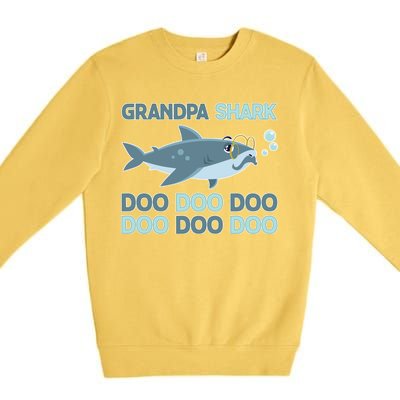 Grandpa Shark Doo Doo Doo Premium Crewneck Sweatshirt