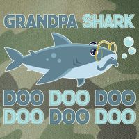 Grandpa Shark Doo Doo Doo Legacy Tie Dye Trucker Hat