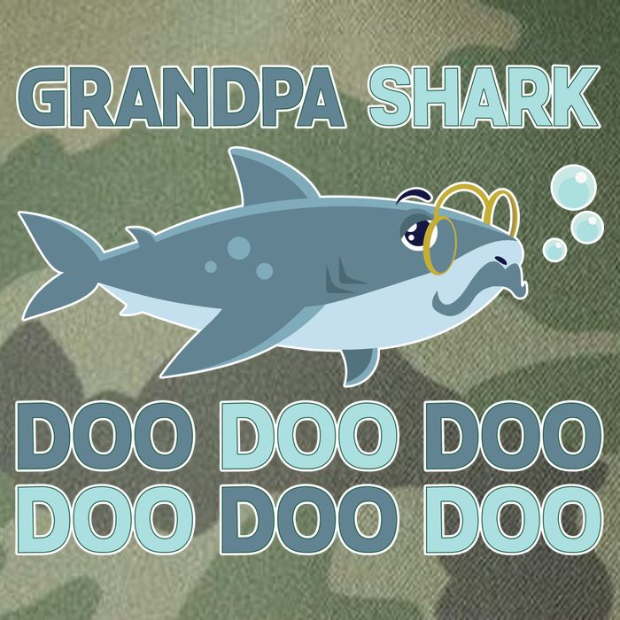 Grandpa Shark Doo Doo Doo Legacy Tie Dye Trucker Hat