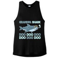 Grandpa Shark Doo Doo Doo Ladies PosiCharge Tri-Blend Wicking Tank