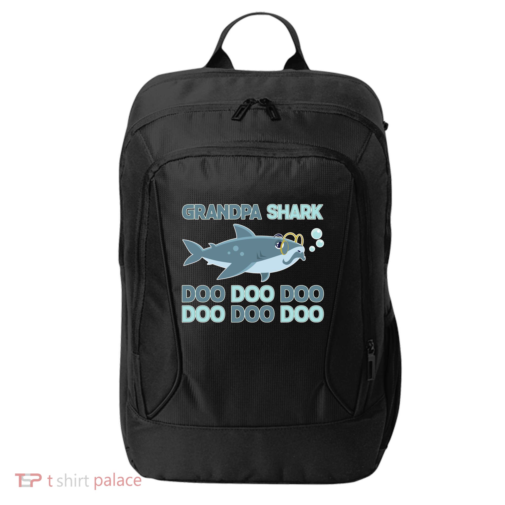 Grandpa Shark Doo Doo Doo City Backpack