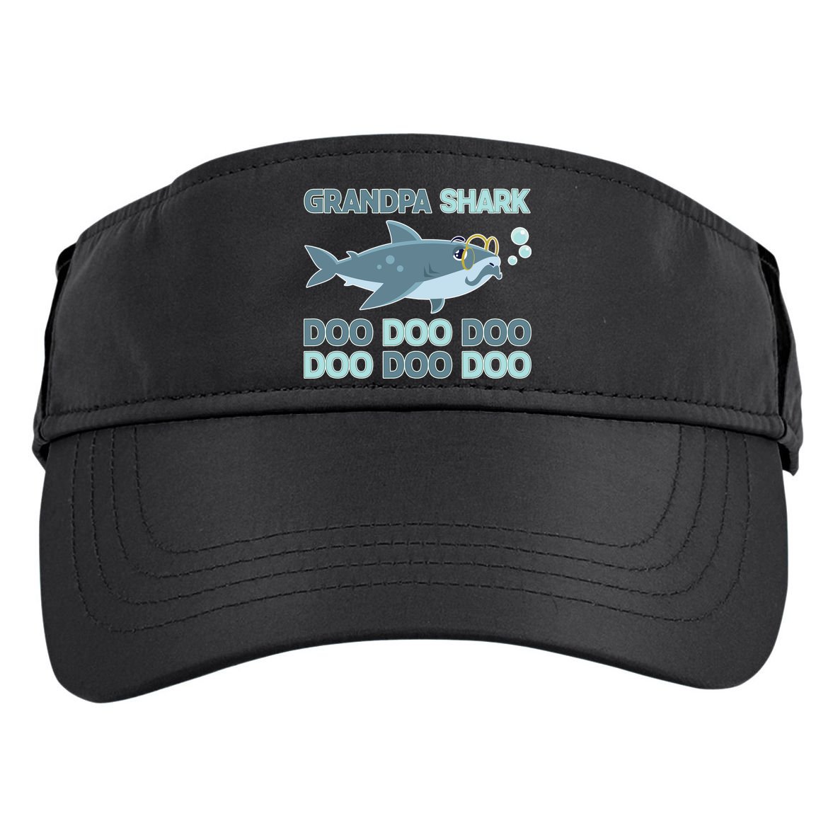 Grandpa Shark Doo Doo Doo Adult Drive Performance Visor