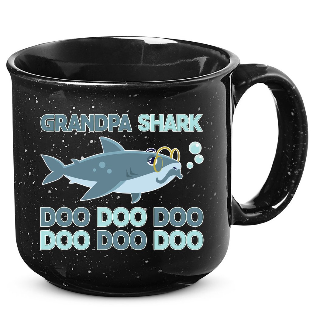 Grandpa Shark Doo Doo Doo 15oz Campfire Ceramic Mug