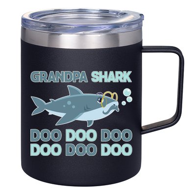 Grandpa Shark Doo Doo Doo 12oz Stainless Steel Coffee Mug