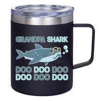 Grandpa Shark Doo Doo Doo 12oz Stainless Steel Coffee Mug