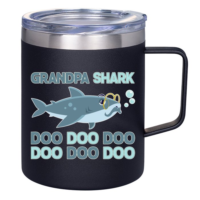 Grandpa Shark Doo Doo Doo 12oz Stainless Steel Coffee Mug