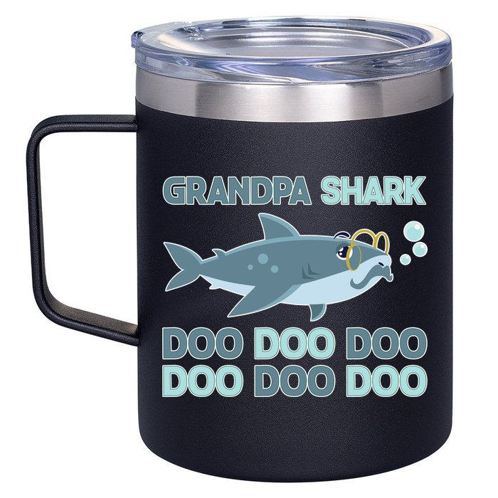 Grandpa Shark Doo Doo Doo 12oz Stainless Steel Coffee Mug