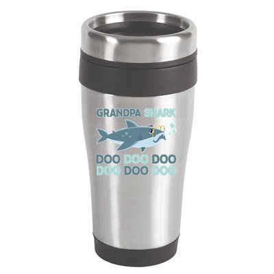 Grandpa Shark Doo Doo Doo 16oz Travel Tumbler