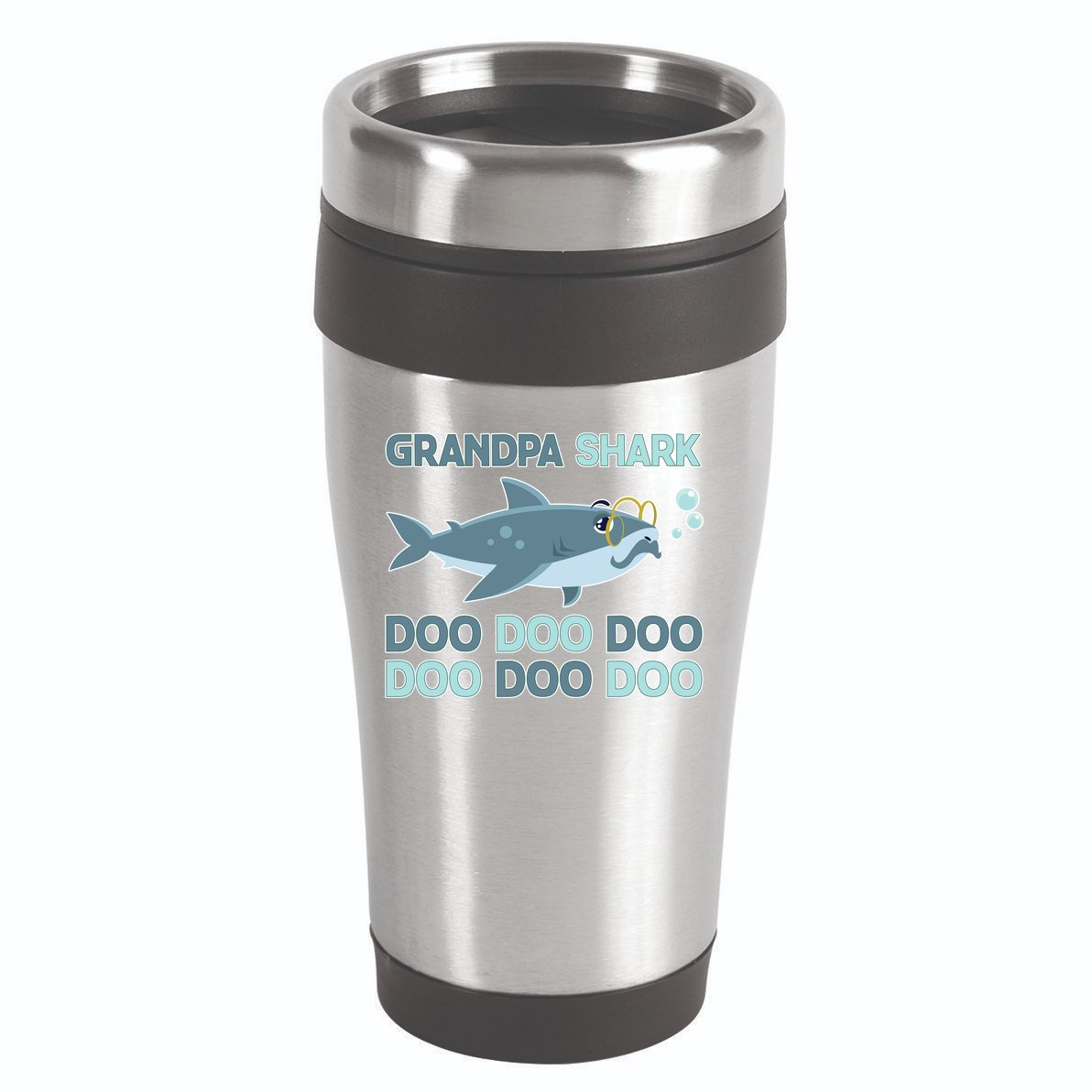 Grandpa Shark Doo Doo Doo 16oz Travel Tumbler