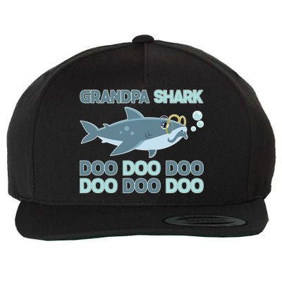 Grandpa Shark Doo Doo Doo Wool Snapback Cap