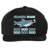 Grandpa Shark Doo Doo Doo Wool Snapback Cap