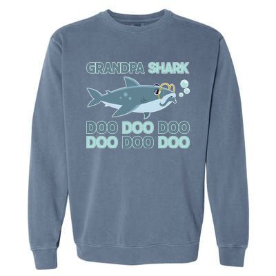 Grandpa Shark Doo Doo Doo Garment-Dyed Sweatshirt