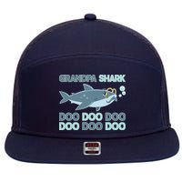 Grandpa Shark Doo Doo Doo 7 Panel Mesh Trucker Snapback Hat