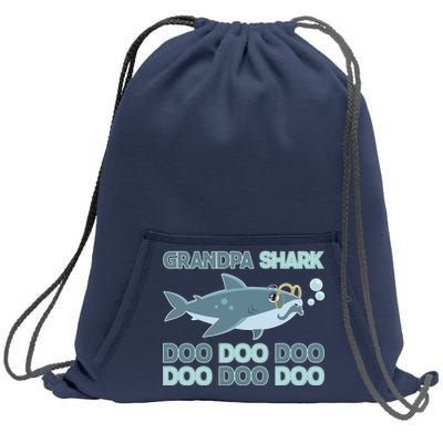 Grandpa Shark Doo Doo Doo Sweatshirt Cinch Pack Bag