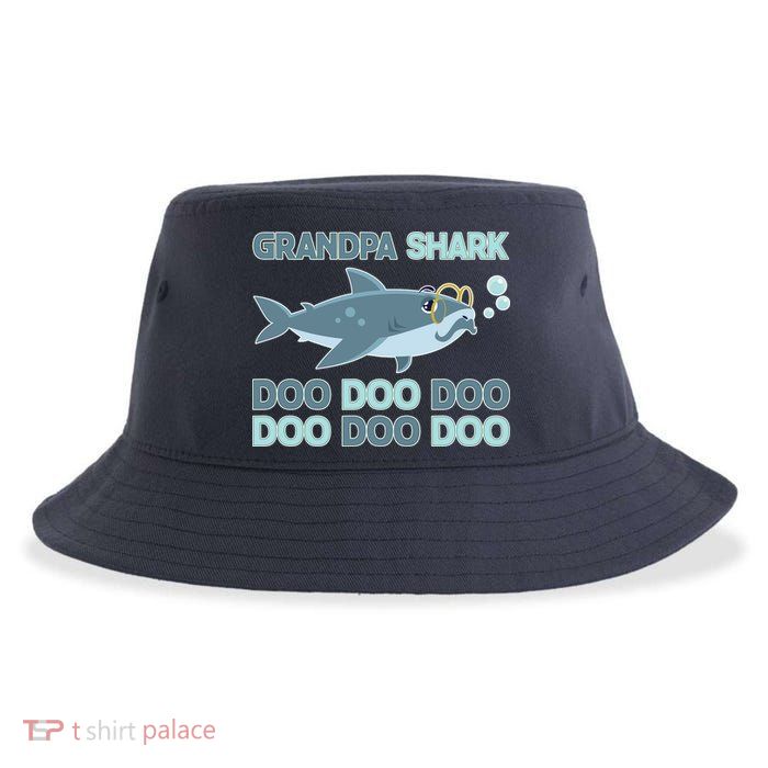 Grandpa Shark Doo Doo Doo Sustainable Bucket Hat