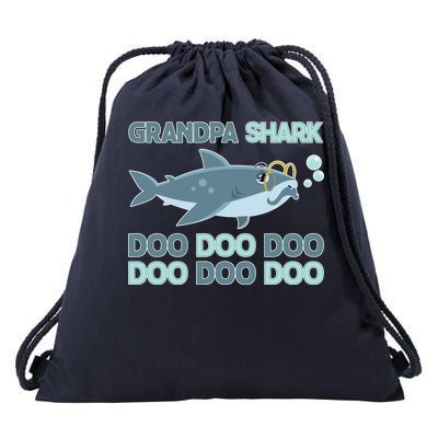 Grandpa Shark Doo Doo Doo Drawstring Bag