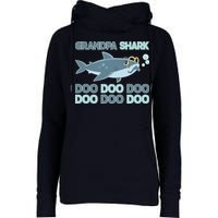 Grandpa Shark Doo Doo Doo Womens Funnel Neck Pullover Hood