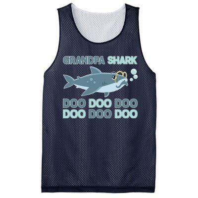 Grandpa Shark Doo Doo Doo Mesh Reversible Basketball Jersey Tank