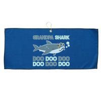 Grandpa Shark Doo Doo Doo Large Microfiber Waffle Golf Towel