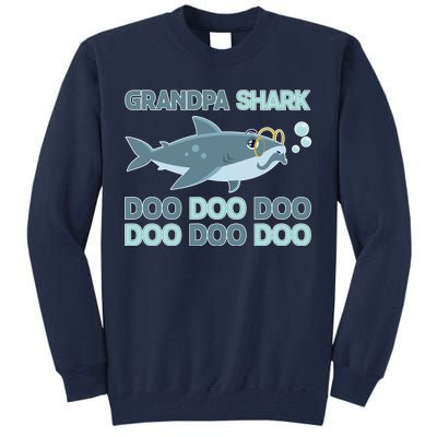 Grandpa Shark Doo Doo Doo Tall Sweatshirt