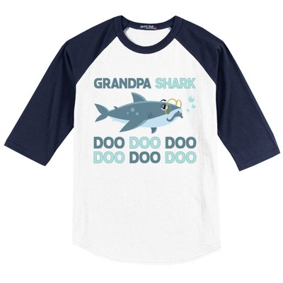 Grandpa Shark Doo Doo Doo Baseball Sleeve Shirt