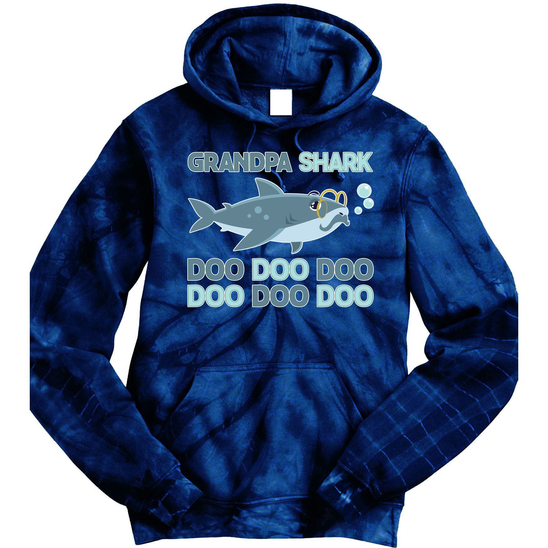 Grandpa Shark Doo Doo Doo Tie Dye Hoodie