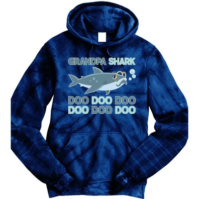 Grandpa Shark Doo Doo Doo Tie Dye Hoodie