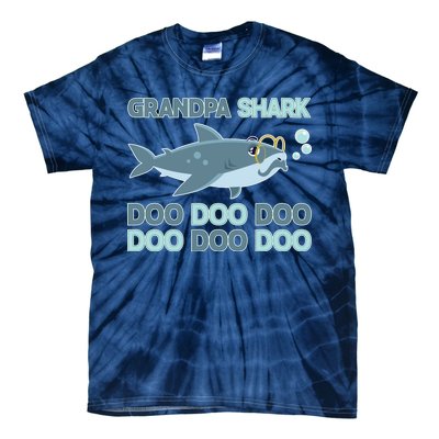 Grandpa Shark Doo Doo Doo Tie-Dye T-Shirt